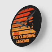パパ登山の伝説 ラウンド壁時計 (傾斜)