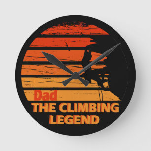 パパ登山の伝説 ラウンド壁時計