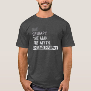 パパ祖父の男の神話の悪い影響 Tシャツ