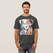 パパ私たちはあなたを愛する子供4 Photo Collage Tシャツ (正面フル)