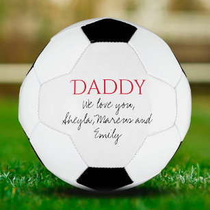 パパ私たちはスクリプト父の日あなたを愛している サッカーボール