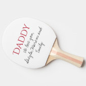 パパ私たちはスクリプト父の日あなたを愛している 卓球ラケット (横)