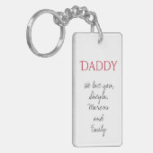 パパ私たちはスクリプト父の日キーチェーンを愛している キーホルダー (正面左)