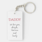 パパ私たちはスクリプト父の日キーチェーンを愛している キーホルダー (裏面)