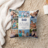 パパ私たちは外に愛し、バック8フォトブルー クッション (ブランケット)