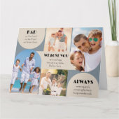 パパ私たちは常にモダンあなたを愛する4 Photo Father's Day カード (正面)