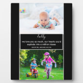 パパ私たちは愛あなた詩の黒と白カスタムの写真 フォトプラーク (正面)