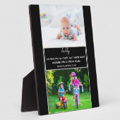 パパ私たちは愛あなた詩の黒と白カスタムの写真 フォトプラーク (側面)