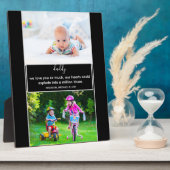 パパ私たちは愛あなた詩の黒と白カスタムの写真 フォトプラーク (側面)