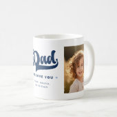 パパ私たちは愛する写真ハート青い父親日 コーヒーマグカップ (正面右)