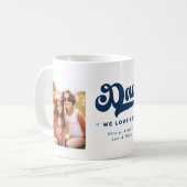 パパ私たちは愛する写真ハート青い父親日 コーヒーマグカップ (正面左)