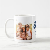 パパ私たちは愛する写真ハート青い父親日 コーヒーマグカップ (左)