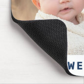 パパ私たちは愛する写真ハート青い父親日 マウスパッド (コーナー)