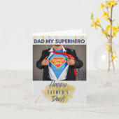 パパ私のスーパーヒーロー – Happy Father's Day! カード (黄色い花)