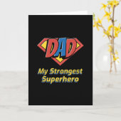 パパ私の最強スーパーヒーロー カード (黄色い花)