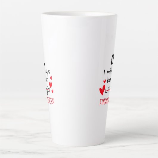 パパ私は常にあなたの小さな女の子、金融 カフェラテマグ (正面)