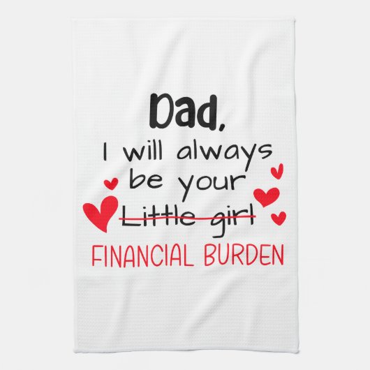パパ私は常にあなたの小さな女の子、金融 キッチンタオル (縦)