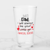 パパ私は常にあなたの小さな女の子、金融 タンブラーグラス (正面)