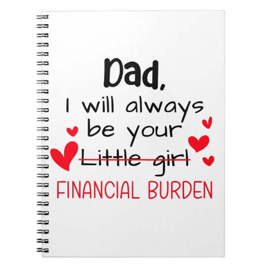 パパ私は常にあなたの小さな女の子、金融 ノートブック (正面)