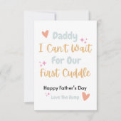 パパ私は最初のカードを待つことができない 出欠カード (正面)