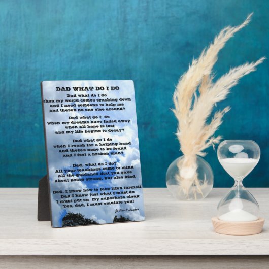 パパ私は詩のプラークを行う フォトプラーク (側面)