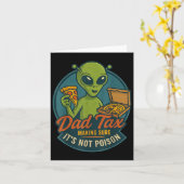パパ税おもしろいエイリアンピザパパUfoファン カード (黄色い花)