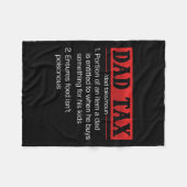 パパ税おもしろいパパ税定義お父さんの日1 フリースブランケット (正面(横))