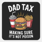 パパ税が毒父の日でないことを確認 スクエアシール (正面)