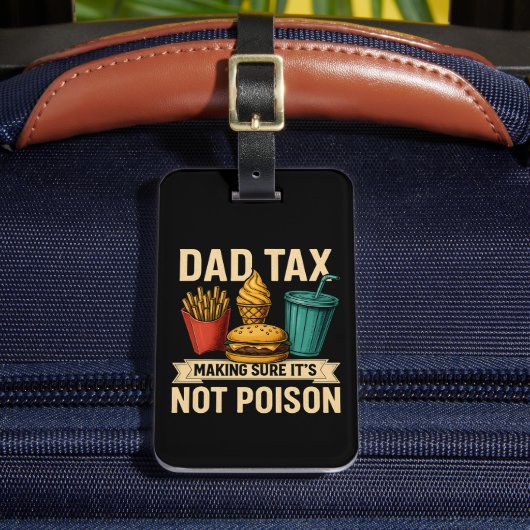 パパ税が毒父の日でないことを確認 ラゲッジタグ (正面インサイチュ2)