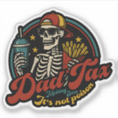 パパ税で毒スケルトンじゃないかどうか確認する シール (正面)