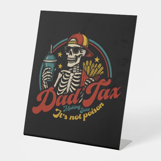 パパ税で毒スケルトンじゃないかどうか確認する 台座サイン (正面)