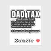 パパ税の定義の父の日おもしろい父クール シール (シート)