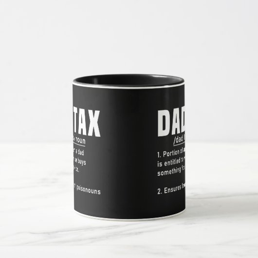 パパ税の定義の父の日おもしろい父クール マグカップ (中央)