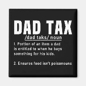 パパ税の定義の父の日おもしろい父クール マグネット (正面)