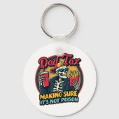 パパ税の毒でないことを確かめおもしろいる キーホルダー (正面)