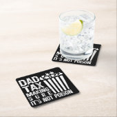 パパ税の毒でないことを確かめおもしろいる スクエアペーパーコースター (インサイチュ)