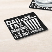 パパ税の毒でないことを確かめおもしろいる スクエアペーパーコースター (アングル)
