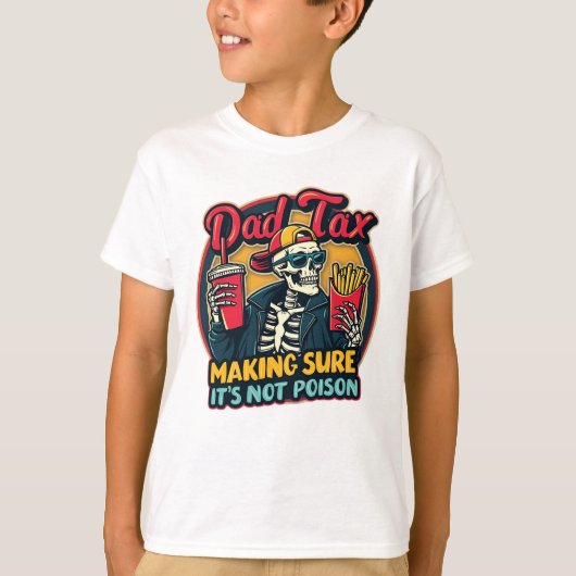 パパ税の毒でないことを確かめおもしろいる Tシャツ (正面)