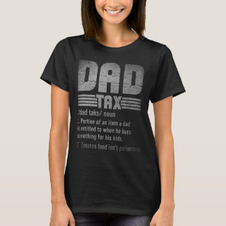 パパ税定義おもしろい男性の父の日レトロ Tシャツ