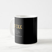 パパ税定義おもしろい男性父の日レトロ1 コーヒーマグカップ (正面左)