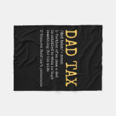 パパ税定義おもしろい男性父の日レトロ1 フリースブランケット (正面(横))