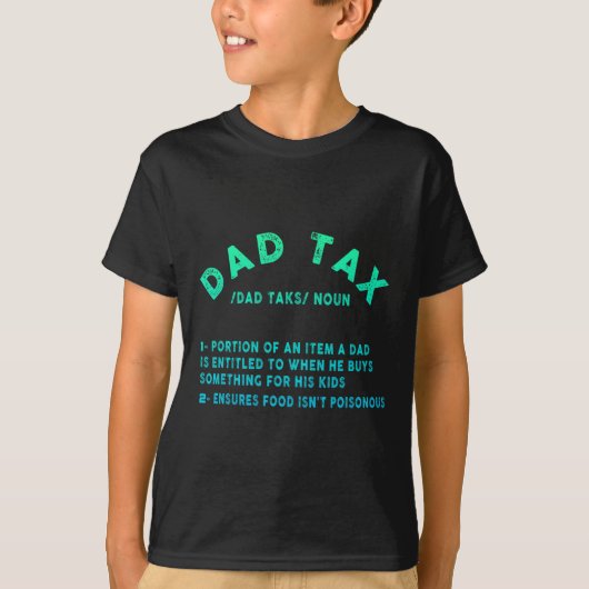 パパ税定義おもしろい男性父の日9 Tシャツ (正面)