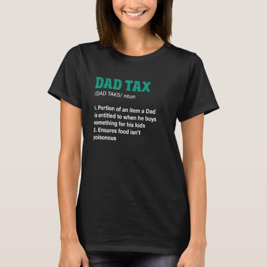 パパ税定義おもしろい男性父誕生日 Tシャツ (正面)