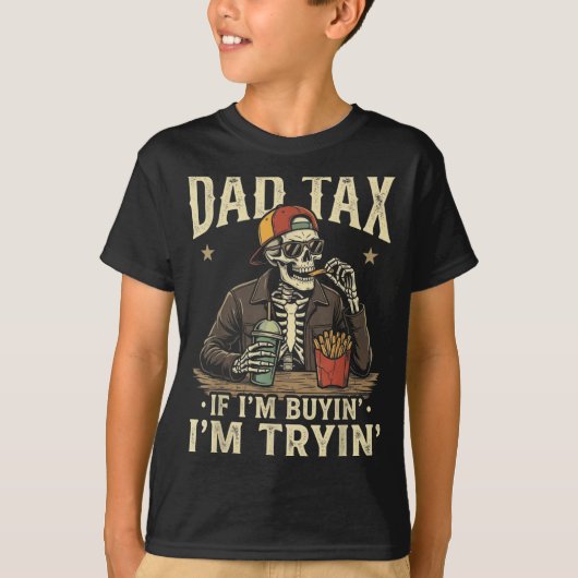 パパ税 父の日に買ってみて 面白いパパ Tシャツ (正面)