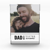 パパ素晴らしあなたはパパの女の子の写真パパの日 フォトブロック (正面)