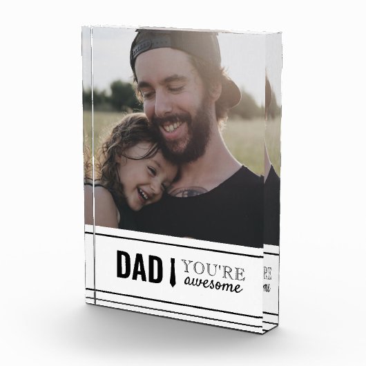 パパ素晴らしあなたはパパの女の子の写真パパの日 フォトブロック (右)