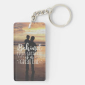 パパ素晴らしかわいい父の日の写真 キーホルダー (裏面)