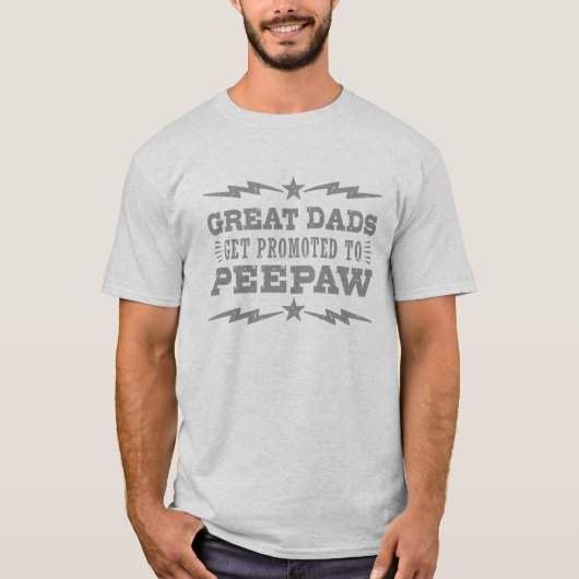 パパ素晴らしがピューに昇進する Tシャツ (正面)