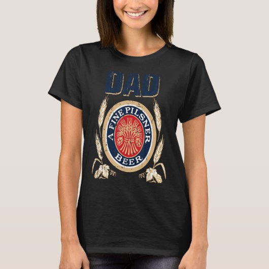 パパ素晴らしとビールの飲みパパ Tシャツ (正面)