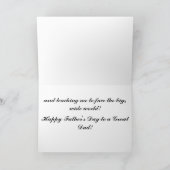 パパ素晴らしの父の日のカード カード (内部)